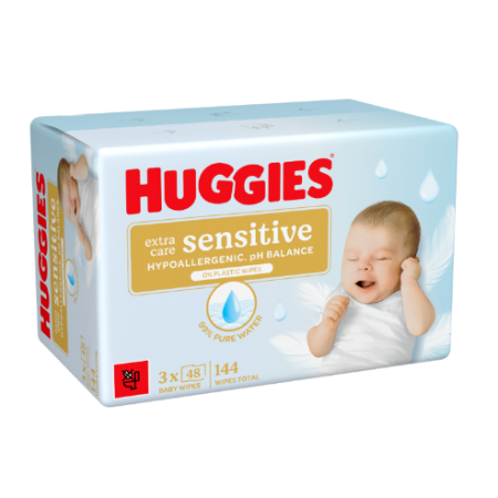 3x48 Toallitas Huggies Extra Sensit - imagen 1