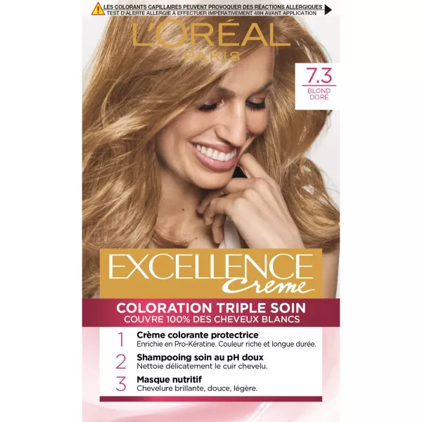 Tinte Cheveux 7.3 Blond doré excellence - L'OREAL - imagen 1