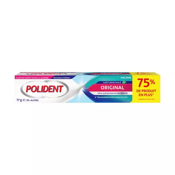 Crema fijadora dental sabor Menthe 77g - Polident - imagen 1