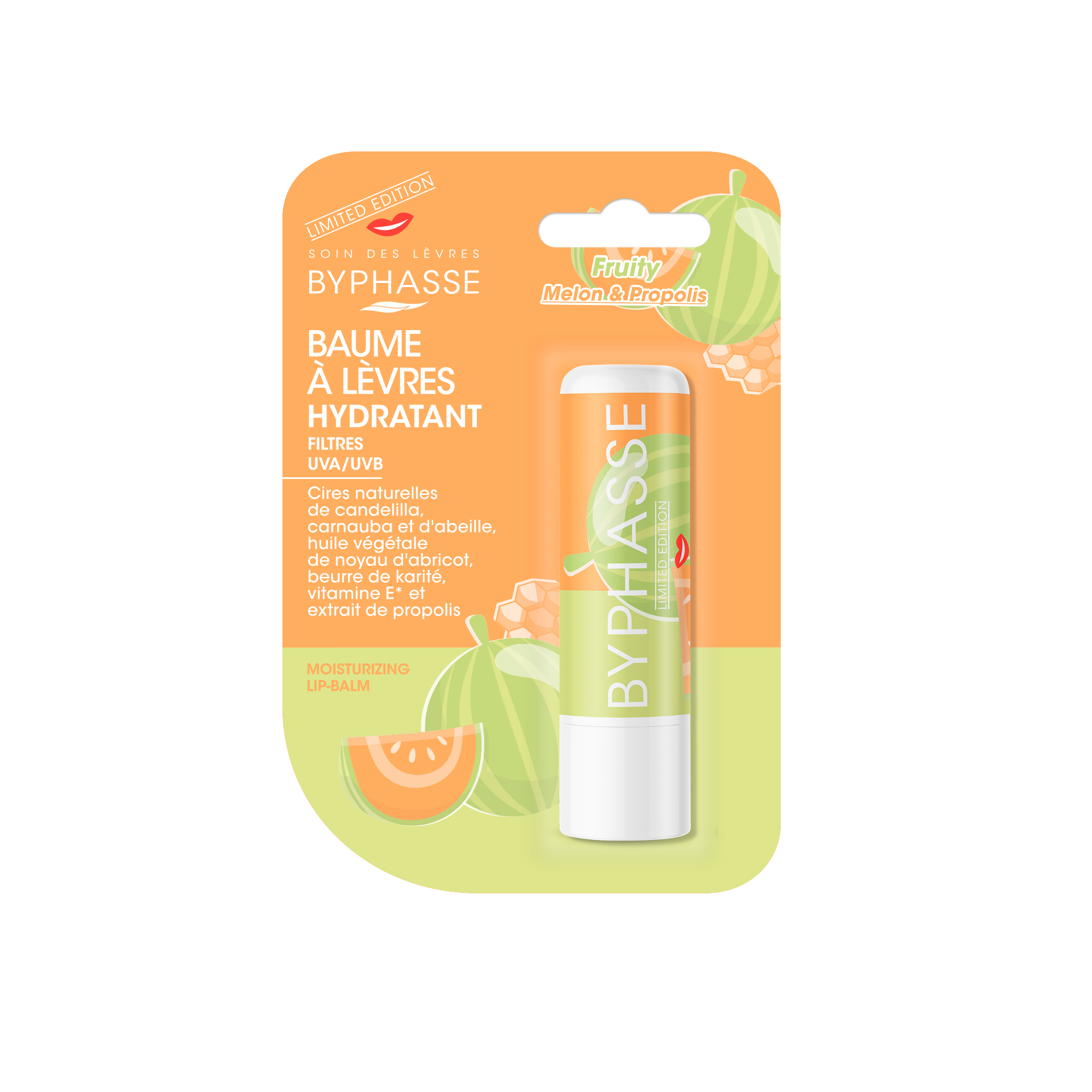 Bálsamo labial Fruity Melon Propolis 4.8 G - BYPHASSE - imagen 1