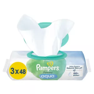 Toallitas Bebe Harmonie Aqua 3X48 — Pampers - imagen 1