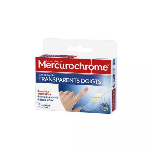 Curitas Transparents Doigts x8 - MERCUROCHROME - imagen 1