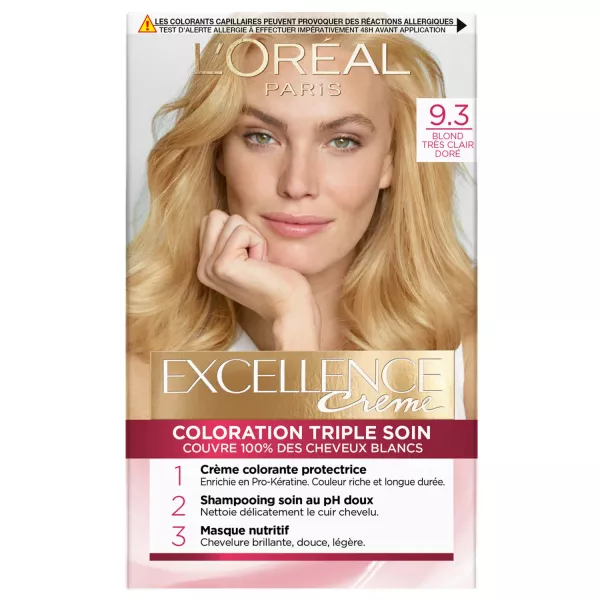 Tinte Cheveux 9.3 Blond Très Clair Doré excellen - imagen 1
