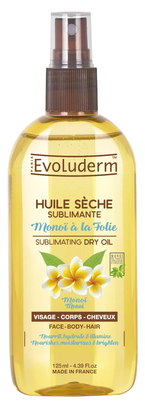 Aceite Sèche Sublimante Monoï à La Folie 125ml - Evolu - imagen 1