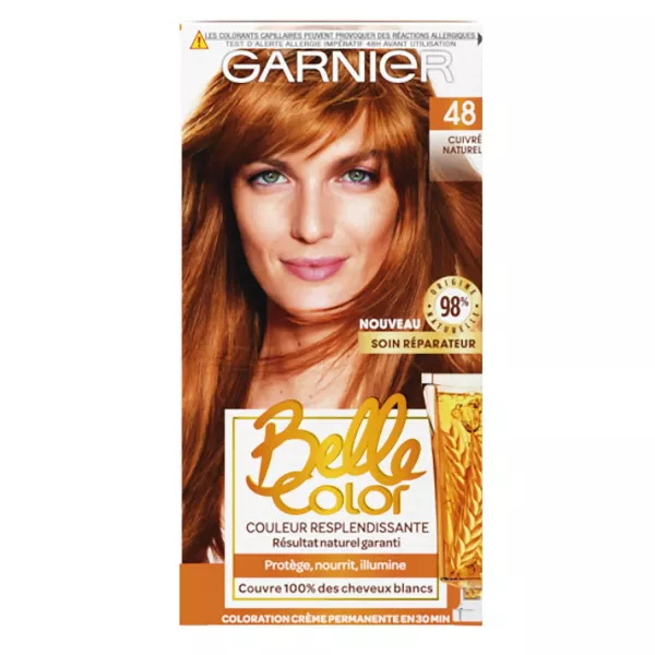 Tinte Cheveux Permanente 48 Cuivré Natural belle - imagen 1
