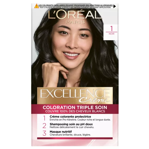 Tinte Cheveux 1 Noir excellence - L'OREAL - imagen 1