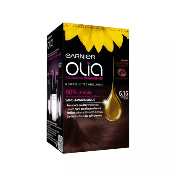 Tinte permanente 5.15 chocolat glacé - GARNIER OLIA - imagen 1