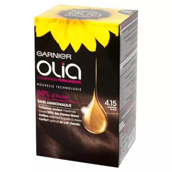 Tinte permanente 4.15 marron glacé GARNIER OLIA - imagen 1